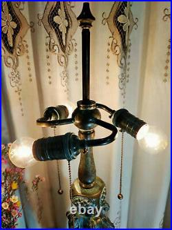 Large Wisteria tiffany Style bronze Lamp 21KG