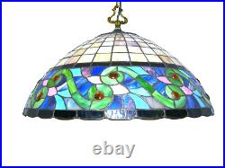 Large ceiling pendant light, Art Deco, Mid Century Modern, Tiffany style