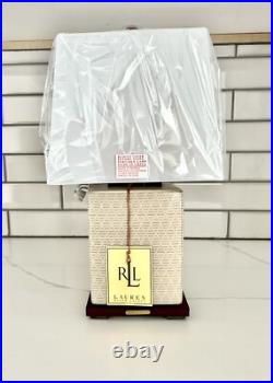 Lauren Ralph Lauren Table Desk Lamp Beige Square Art Deco