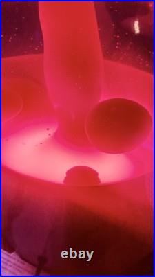 Lava Lamp Grande 27'' pink wax in purple liquid. Absolutely perfect condition