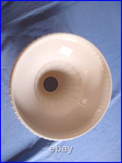 Lenox Vintage Art Deco Floor Lamp Torcheire Bone China Glass Shade