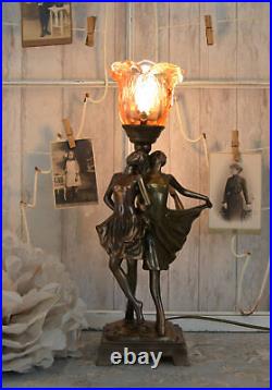 Leuchte Art Deco Tänzerin Tischlampe Vintage Tischleuchte Lampe Nachttischlampe