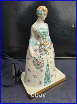 Limoges Large Night Light Porcelain Art Deco 1920 Lamp Perfume Porcelain