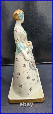 Limoges Large Night Light Porcelain Art Deco 1920 Lamp Perfume Porcelain