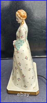 Limoges Large Night Light Porcelain Art Deco 1920 Lamp Perfume Porcelain