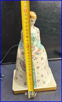 Limoges Large Night Light Porcelain Art Deco 1920 Lamp Perfume Porcelain