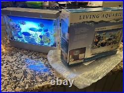 Living Aquarium Dual Sided Rotating Motion Fish Night Light Virtual Ocean NIB