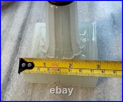 Lot of 3 Vintage Boudoir Lamps Art Deco Glass Bases & Globes Houze Style