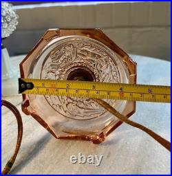 Lot of 3 Vintage Boudoir Lamps Art Deco Glass Bases & Globes Houze Style