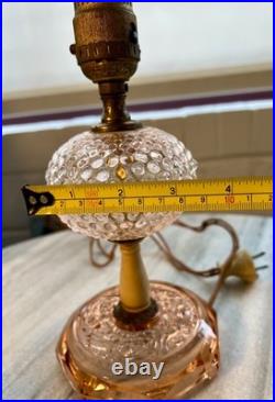 Lot of 3 Vintage Boudoir Lamps Art Deco Glass Bases & Globes Houze Style