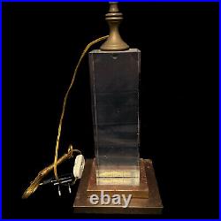 Lucite and Brass French Art Deco Lamp