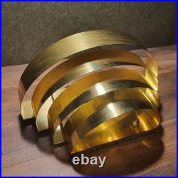 MCM 4-Tier Hotel Hollywood Brass 2-way Plug-in Wall Mount Lamp. Art Deco Revival