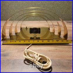 MCM 4-Tier Hotel Hollywood Brass 2-way Plug-in Wall Mount Lamp. Art Deco Revival