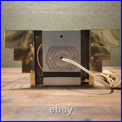 MCM 4-Tier Hotel Hollywood Brass 2-way Plug-in Wall Mount Lamp. Art Deco Revival