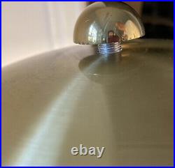 MCM Art Deco Brass Lamp Hurricane Dome Top 16