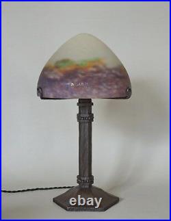 MULLER FRERES FRENCH 1920 1930 ART DECO LAMP. Wrought iron. Lampe