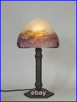 MULLER FRERES FRENCH 1920 1930 ART DECO LAMP. Wrought iron. Lampe