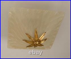 MURANO Art Glass Palm Beach Semi Flush Mount Chandelier Ceiling Light 14 Italy