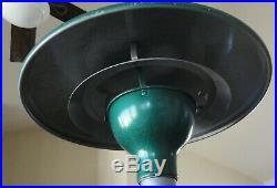 M. G Wheeler UFO SIGHTLIGHT Art Deco Flying Saucer Green Desk Lamp Swivels