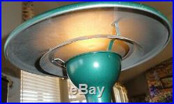 M. G Wheeler UFO SIGHTLIGHT Art Deco Flying Saucer Green Desk Lamp Swivels