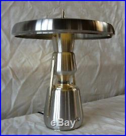 Machine Age Art Deco Mid Century Modern Industrial Sci Fi UFO steampunk Lamp