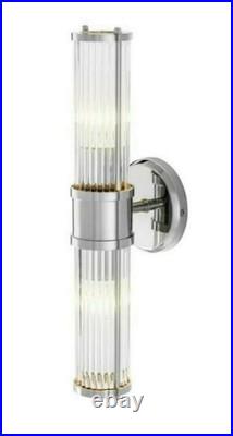 Marine Vintage Art Deco Wall Sconce Nickel Brass Outdoor Lamp Waterproof Light