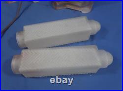 Mckee Vanity Pink Glass Torpedo Bullet Risque Lamp Art Deco Nude Angel Antique