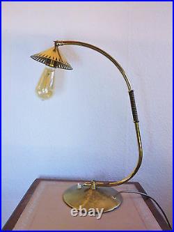 Messinglampe Tischlampe Art Deco Leuchte Brass table lamp 50 cm
