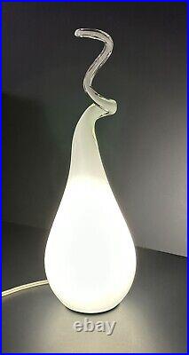 Mid Century Art Deco Glass lamp 17 Tall Base At Largest Point 20.5 In Diameter