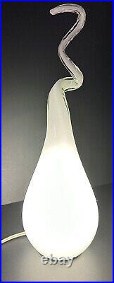Mid Century Art Deco Glass lamp 17 Tall Base At Largest Point 20.5 In Diameter