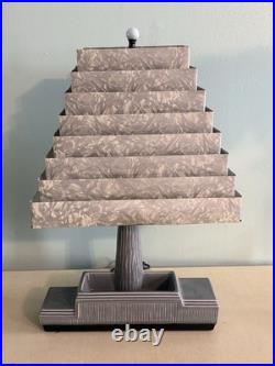 Mid-Century Art Deco Style MCM Venetian Shutter Shade Table Lamp