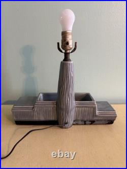 Mid-Century Art Deco Style MCM Venetian Shutter Shade Table Lamp