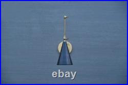 Mid-Century Brass Wall Sconce Italian Stilnovo Style Adjustable Arm Lamp