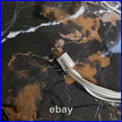 Mid Century Modern Art Deco Vintage Ivory Alabaster Small Table Lamp 7