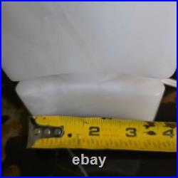 Mid Century Modern Art Deco Vintage Ivory Alabaster Small Table Lamp 7