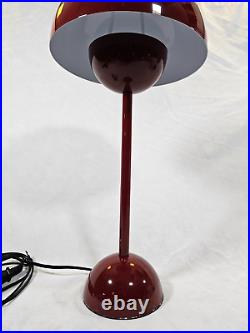 Modern Mushroom Table Lamp, Retro Wine Red Art Deco Design, Adjustable Temp