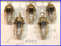 Modern Vintage Style Ceiling Art Deco Brass Nautical Hanging Lamp Fixture