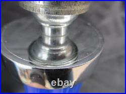 Modernist Art Deco Era Cobalt Blue Glass Chopsticks Lamp Adnet Petitot