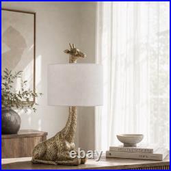 NEW Anthropologie Large Gold Boho Giraffe Table Lamp Lighting Art Deco Set 25