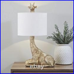 NEW Anthropologie Large Gold Boho Giraffe Table Lamp Lighting Art Deco Set 25
