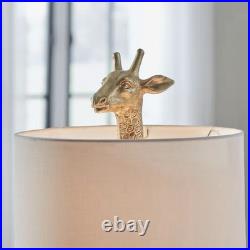 NEW Anthropologie Large Gold Boho Giraffe Table Lamp Lighting Art Deco Set 25
