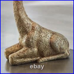 NEW Anthropologie Large Gold Boho Giraffe Table Lamp Lighting Art Deco Set 25