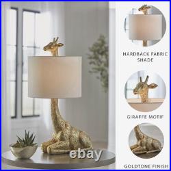 NEW Anthropologie Large Gold Boho Giraffe Table Lamp Lighting Art Deco Set 25