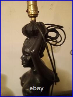 NUDE BLACK WOMAN Lamp Beautiful Breast Art Deco Playboy Mansion Antique