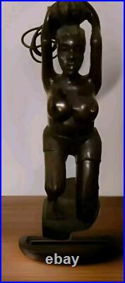 NUDE BLACK WOMAN Lamp Beautiful Breast Art Deco Playboy Mansion Antique