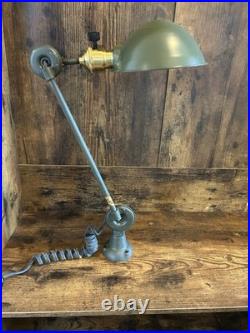 N. O. S. 1940's Edon Industrial Lamp WWII Era Light Art Deco Wall Bench Mount