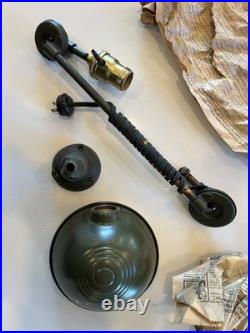 N. O. S. 1940's Edon Industrial Lamp WWII Era Light Art Deco Wall Bench Mount