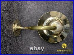 Nautical Antique Style Old Brass Swan Neck Wall Sconce Light with Shade Cap