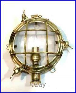 Nautical Marine Small Solid Brass Deck light Antique Polish 1 Pcs
