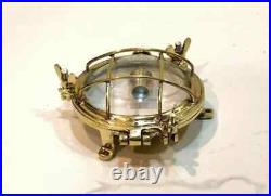 Nautical Marine Small Solid Brass Deck light Antique Polish 1 Pcs